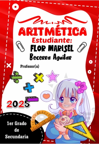 Anime Kawaii Aritmetica Caratula Rojo